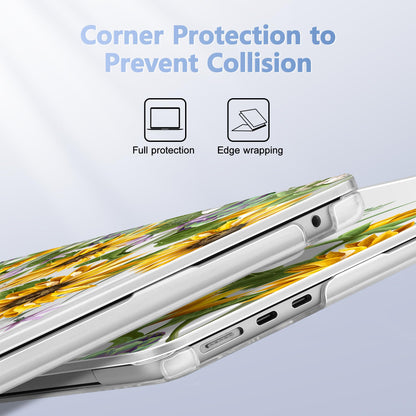 Lepeoac Case for 2026/2025/2024/2023 MacBook Air 15-inch Laptop Release M5 A3448 /M4 A3241 /M3 A3114 /M2 A2941, Stylish Protective Hard Shell Cover for MacBook Air 15.3 inch, Sunflowers