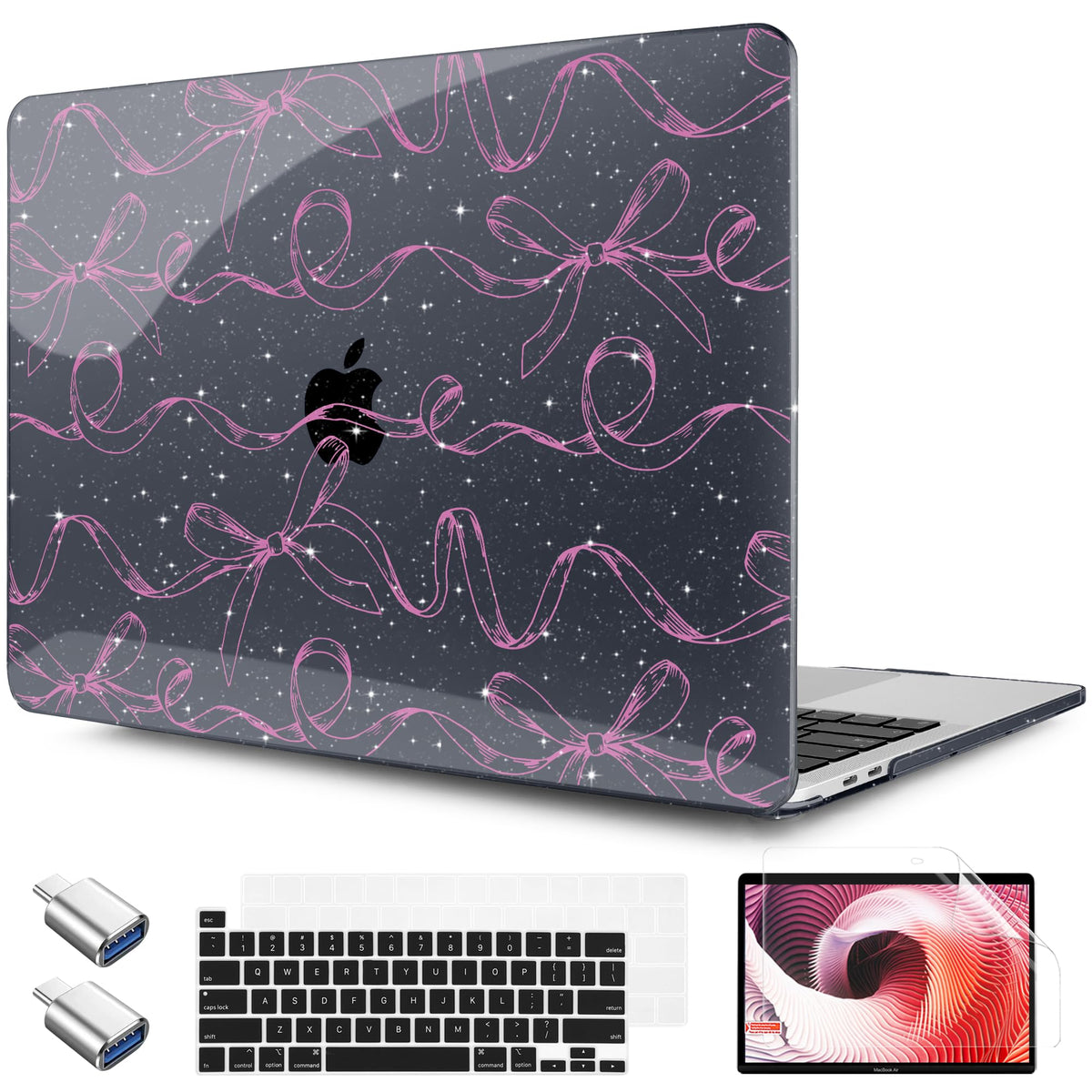 TWOLSKOO Compatible with MacBook Pro 13 inch Case 2023-2016 A2338 M2/M1 A2251 A2289 A2159 A1989 A1706, Plastic Hard Shell Cover & Keyboard Skin & Screen Protector, Colorful Hydrangea