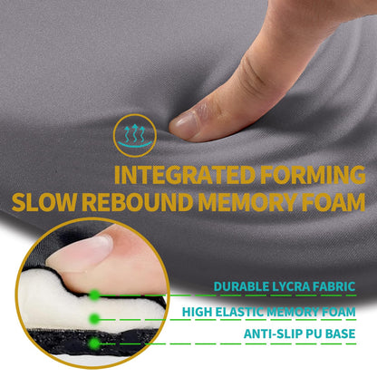 Hokafenle Ergonomic Mouse Pad Wrist Support with Stepped-Wedge Design, Wrist Rest Pain Relief Mousepad Filled with Memory Foam, Carpal Tunnel Mousepad for Wireless Mouse(12x8 inch, Light Purple Grey)