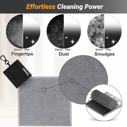 2 Sided Portable Glasses Cleaner, Patriotic Glasses Cloth Keychain,Reusable Microfiber Lens Eyeglasses Cleaning Cloth Pouch for Sunglasses Lens Camera Phone Screens