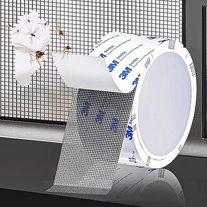 Super Strong Adhesion Screen Repair Tape Replacement Kit, Made of 3M, Screen Tape Mesh Repair for Window Screen and Screen Door Tears Holes, Grey 1.97In X 6.57Ft