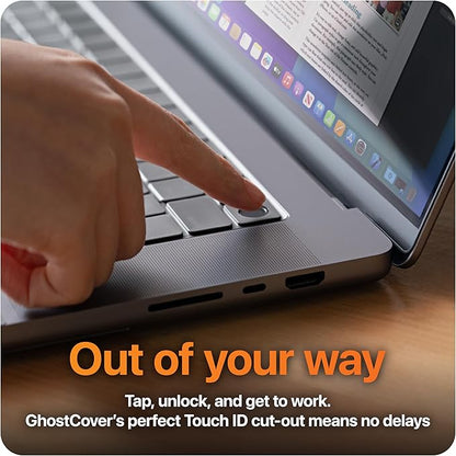 GhostCover Original Premium Ultra Thin Keyboard Cover Protector, Compatible with 2025 2024 2023 2022 2021 M5/M4/M3/M2/M1 Pro/Max MacBook Pro 14/16, M4-M2 MacBook Air 13/15, US ANSI Layout, Clear