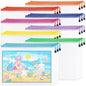 Aubeco 24Pcs A3 Mesh Zipper Pouch File Bags, 16.7x12.7 Inch, 8 Colors