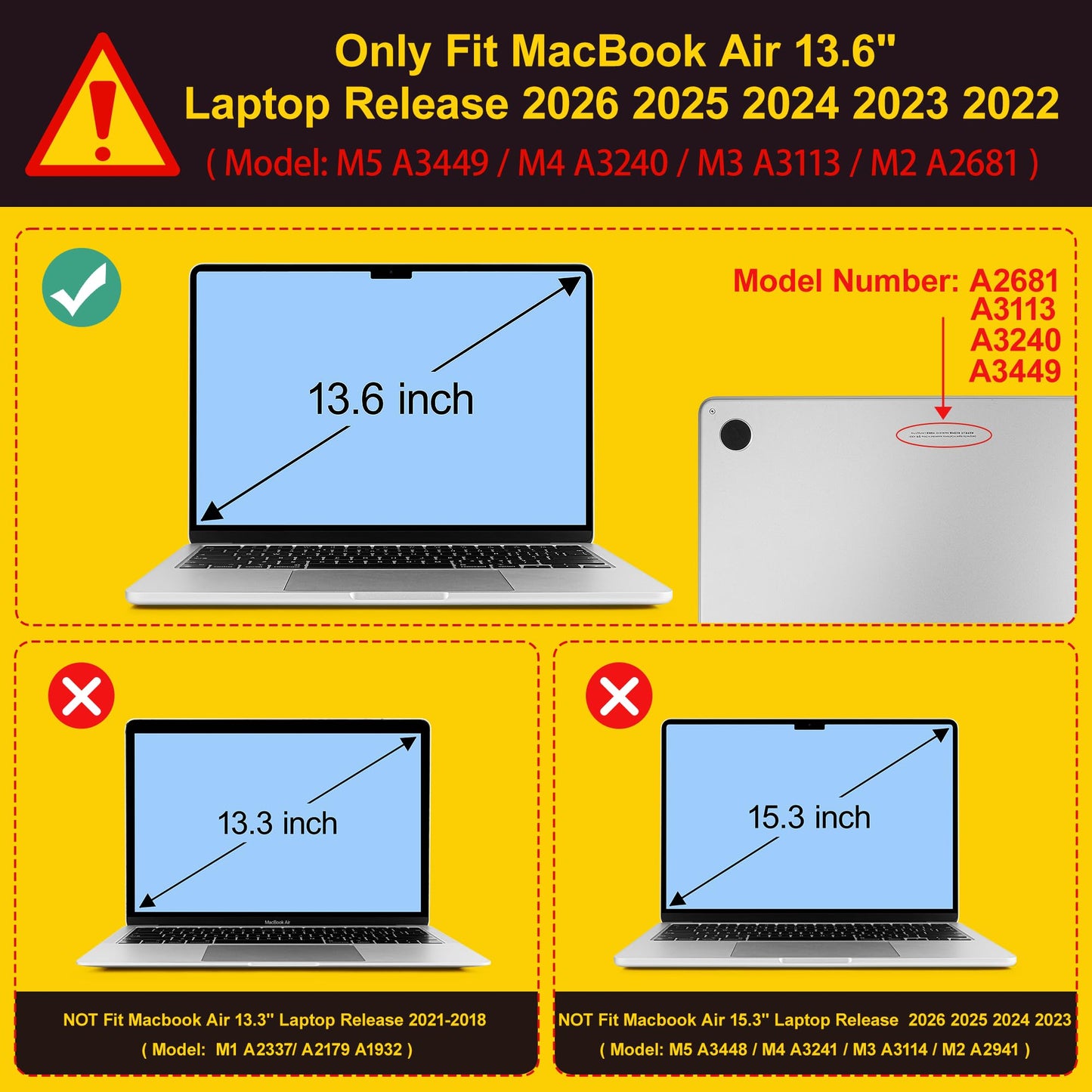Mektron for 2026 MacBook Air 13-inch M5 Laptop Case A3449 with 13.6-inch Liquid Retina Display Fits 2025 A3240 M4 2024 A3113 M3 2023 A2681 M2 Printed Shell for MacBook Air 13.6", Colorful Floral