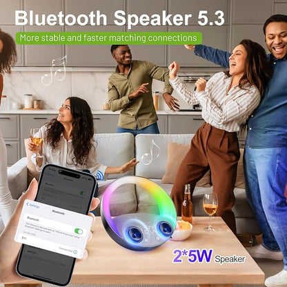 Sunrise Alarm Clock Bluetooth Speaker Wireless Charging Light for Bedroom