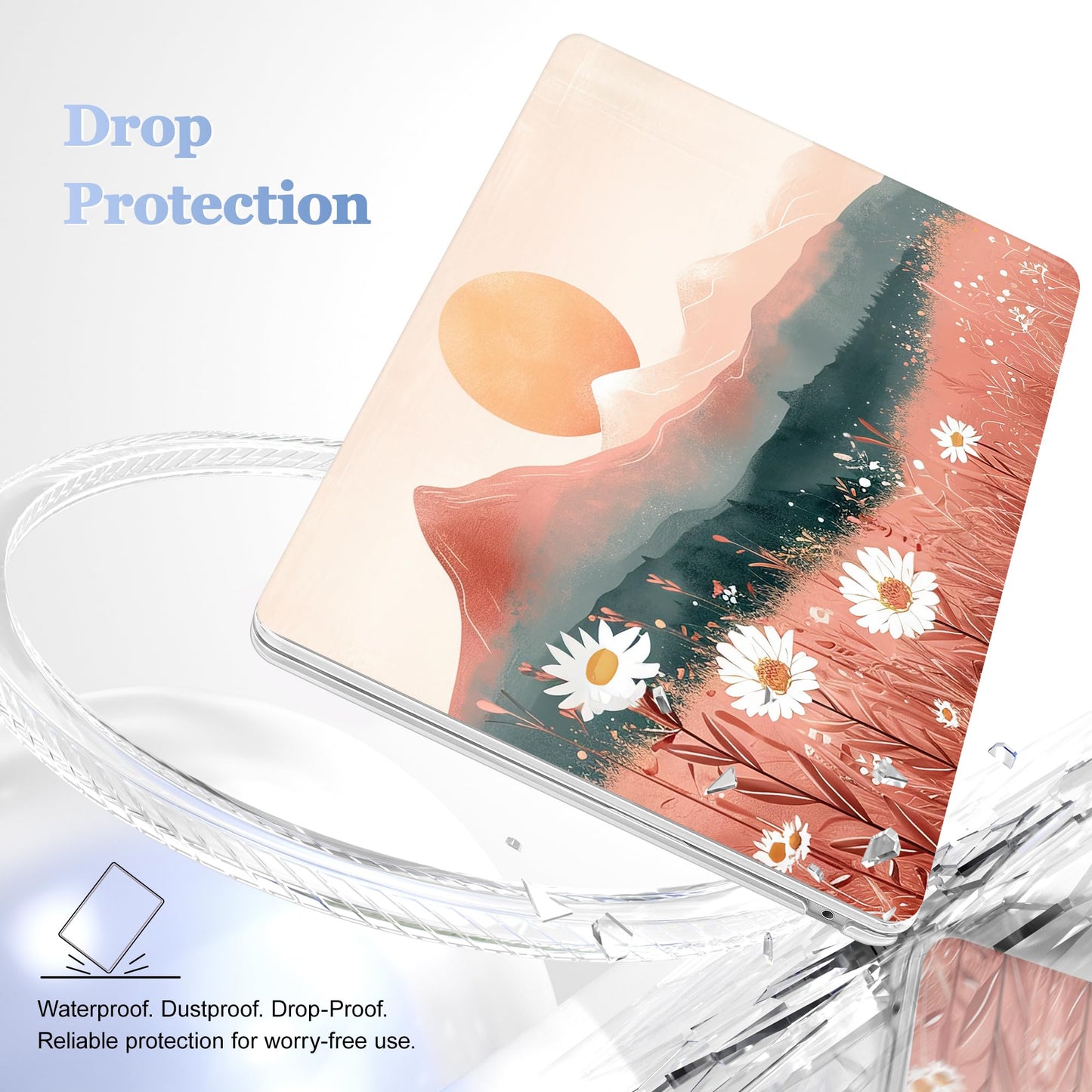Lepeoac Case for 2026/2025/2024/2023 MacBook Air 15-inch Laptop Release M5 A3448 /M4 A3241 /M3 A3114 /M2 A2941, Stylish Protective Hard Shell Cover for MacBook Air 15.3 inch, Mountains