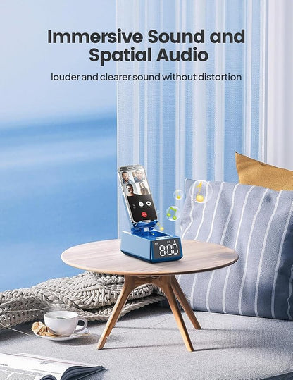 Birthday Gifts for Men Women, Cell Phone Stand Bluetooth Speaker with Anti-Slip Base, Hd Surround Sound, Cool Multi Functional Gadget, Unique Gift for Him, Her, Husband, Wife, Dad, Mom