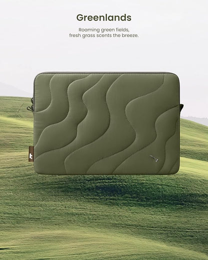 tomtoc 360 Protective Puffy Laptop Sleeve for 16-inch MacBook Pro M4/M3/M2/M1 Pro/Max A3403 A3186 A2991 A2780 A2485 2024-2019, Quilted Design Soft Cute Puffer Bag Computer Case for Dell XPS 16 Laptop