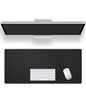 ALOANES Black Waterproof Desk Mat, Large, with Extended Mouse Mat, Office Desk Protector with Anti-Slip Base, Stitched Edge, Grain Jacquard Surface, Perfect for Gamer, Home, XL,11.81''x27.56''x0.12'