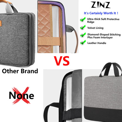 ZINZ Slim Expandable Laptop Case 15.6 Inch Sleeve Upgraded Protective Durable Recycled Carrying Case Compatible with MacBook 15" & 16" and Most 15" 15.6" 16" Notebook,D01G01