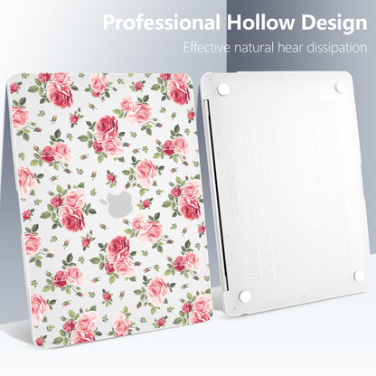 Batianda LumiArt Case for MacBook Air 13 inch 2018-2020, Pink Roses