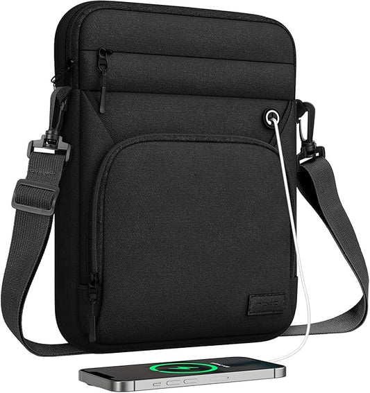 MoKo 13 Inch 360° Protective Tablet Sleeve Shoulder Bag with Earphone Hole