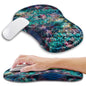 Kuosgm Ergonomic Mouse Pad Wrist Support with Memory Foam Massage Bulge, Carpal Tunnel Pain Relief Mousepad Wrist Rest for Mouse(12x8 inch, Pink Flowers)