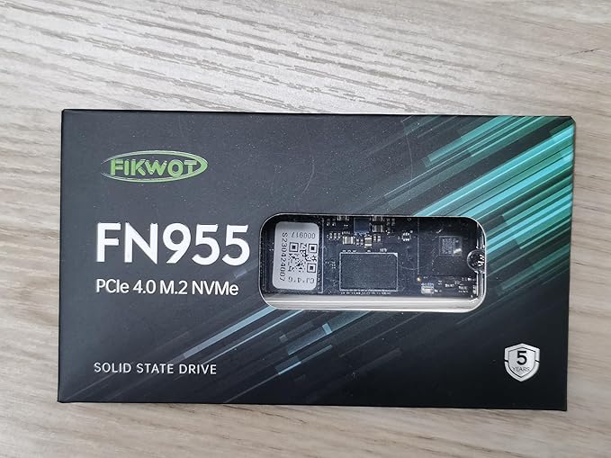 FN955 1TB NVMe SSD M.2 2280 PCIe Gen4x4, Up to 7300MB/s, 3D NAND TLC Flash Internal Solid State Drive, Configure SLC Cache, Storage and Memory Expansion for PS5 Laptop Desktop