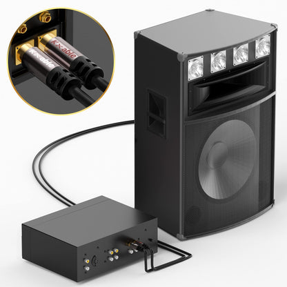 RCA Cable 35 FT, 2RCA Male to 2RCA Male Stereo Audio Cables, Dual Shielded Digital Analogue, 2 RCA Subwoofer Cord for Home Theater, HDTV, Amplifier, Hi-Fi System, Car Audio, Speaker, 23AWG OFC Core