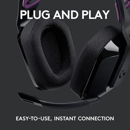 Logitech G535 LIGHTSPEED Wireless Gaming Headset - Lightweight on-ear headphones, flip to mute mic, stereo, USB rechargeable - Black