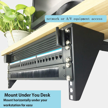 Jingchengmei 1U Disassembled Rack Mount Cable Management Panel with Brush