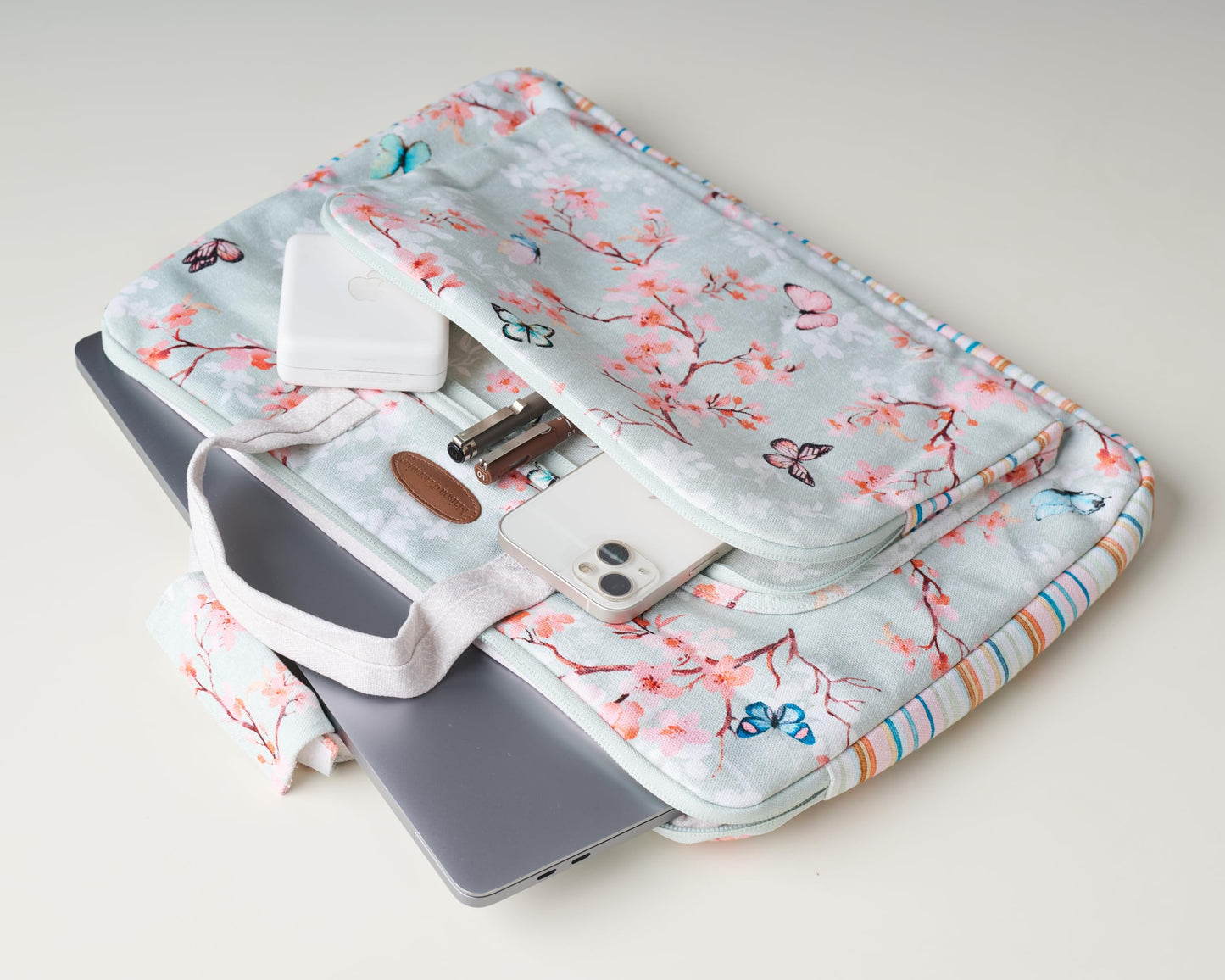 Maison d' Hermine Laptop Bag with Front Pocket Upto 15.5 inch Laptop Tablet