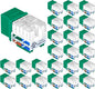 VCE UL Listed Cat6 RJ45 Keystone Jack Insert 25-Pack, 90 Degree Punch Down Keystone Jack Adapter Slim Profile Green