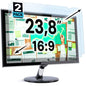 VINTEZ 23.8 inch Blue Light Blocking Screen Protector Panel for 16:9 Widescreen Computer Monitor and Laptop - PC Anti-UV Eye Protection Filter Film - Anti-Scratch Diagonal Frame Shield [2 Pack]
