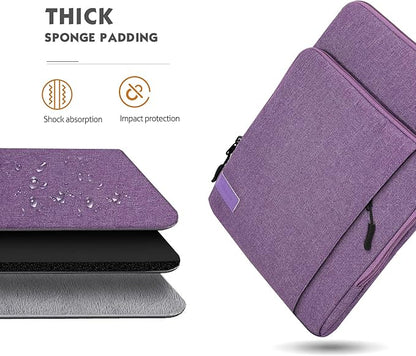 MoKo Laptop Sleeve Bag for 13.3-14 Inch, Notebook Carrying Case with Pocket Fits New MacBook Pro M3/M2 14" /13" M2/M1 Pro/M1 Max 14.2 2023-2021/Air 13.6" M2 2022, Surface Pro 9/8 13", Purple