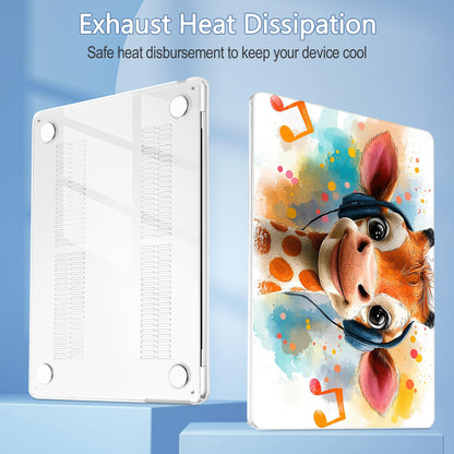 Mektron Case for 2026 MacBook Air 15 INCH M5 A3448 Compatible with M4 A3241 /M3 A3114 /M2 A2941 Printed Plastic Hard Shell Cover with 15.3" Liquid Retina Display Touch ID- Cute Giraffe