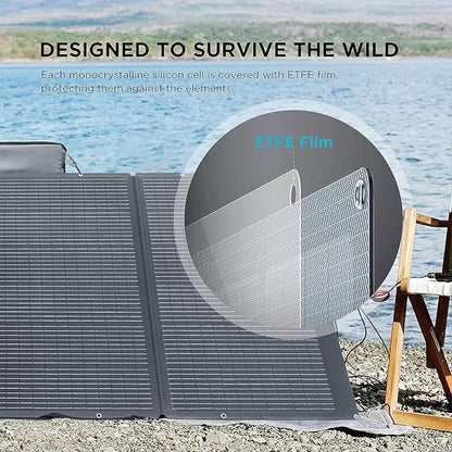 EF ECOFLOW Solar Generator 120V/3.6kWh DELTA Pro with 4x400W Portable Solar Panel, 23% High-Efficiency, 5 AC Outlets, 3600W Portable Power Station for Home Use Emergency Blackout Camping RV