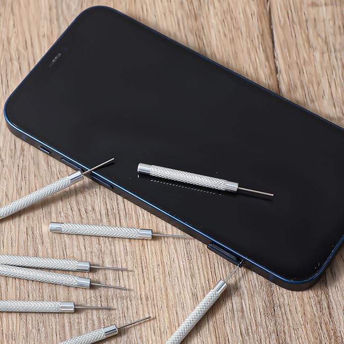 AOZUO 16 Pcs SIM Card Removal Pin, SIM Card Tray Ejector Pins Removal Opening Tool Watch Chain Link Remover Pin Tools Smartphone Ejector Pins Needle Remover for Cell Phone Opener