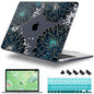 Lepeoac Case for MacBook Pro 13 inch Case M2 2022-2016 A2338 M1 A2251 A2289 A2159 A1989 A1708 A1706, Plastic Hard Shell + Keyboard Cover + Dust Plug, Luxury Floral