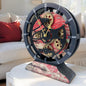 ImprovingLife The Gears Clock Desk Clock 10 inches with Real Moving Gears Convertible into Wall Clock (Silver Glamour)