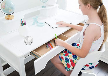 ODISTAR Desktop Vacuum Cleaner, Mini Table dust Sweeper Energy Saving,High Endurance up to 400 mins,360º Rotatable Design for Keyboard/Home/School/Office (White)