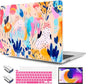 TWOLSKOO Compatible with MacBook Pro 13 inch Case 2023-2016 A2338 M2/M1 A2251 A2289 A2159 A1989 A1706, Plastic Hard Shell Cover & Keyboard Skin & Screen Protector, Bright Abstract Florals