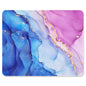 ITNRSIIET Mouse Pad with Stitched Edge Premium Textured Smooth Precise Operation Waterproof Washable Non-Slip Rubber Base Desktop Protection Mat, 10.2×8.3×0.12 inches, Rose Gold Leopard Print