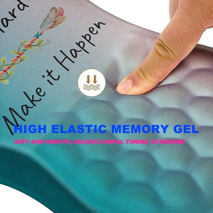 Mouse Pad Wrist Support, Ergonomic Mouse Pad with Massage Dot, Comfortable Computer Mouse Pad for Laptop, Wrist Rest Pain Relief Mousepad with Non-Slip PU Base for Office & Home, 12 x 8 in