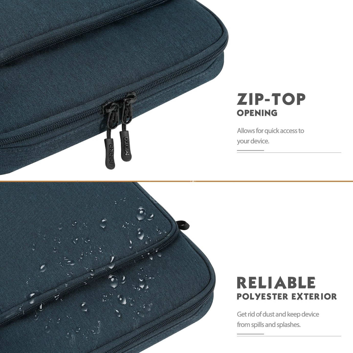 MoKo 13.3-14 Inch Laptop Sleeve Bag Carrying Case with Accessory Pocket