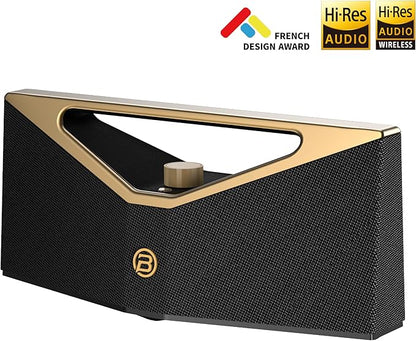 BUGANI Bluetooth Speaker Loud 160W,Waterproof Large Bluetooth Speaker Subwoofer Hi-Res Audio, 12H Playtime Party Outdoor Speakers for Camping, Beach, Golden