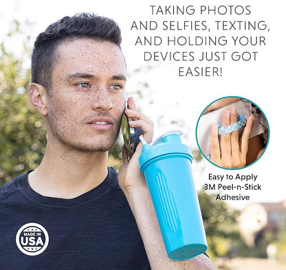 LOVEHANDLE Universal Phone Grip for Smartphones & Mini Tablets - Phone Holder for Hand - Wireless Charging Compatible - Made in The USA - Solid Lavender
