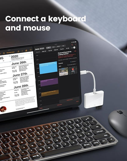 USB C SD Card Reader, Oyuiasle USB C to SD Card for iPhone 15 16/iPad/Mac/Laptop, USB-C/Type C Memory Card Adapter for iMac, iPad Pro Air Mini, MacBook Pro Air,Galaxy,MicroSD/SD