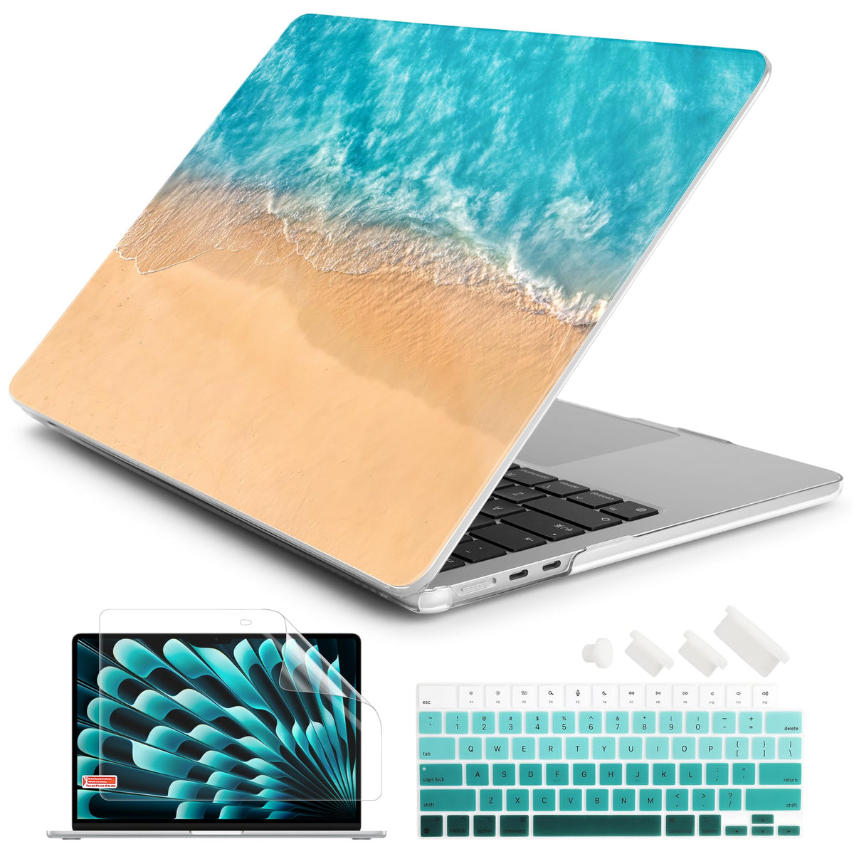 Batianda Case for MacBook Air 15" with M5 M4 M3 M2 Chip, Golden Lotus