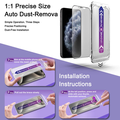 CHRYSHA 2-Pack Matte Screen Protector for iPhone 11 Pro and iPhone XS and iPhone X 5.8-Inch, Auto Dust Removal, No Bubbles, High Definition Clear, Easy Installation