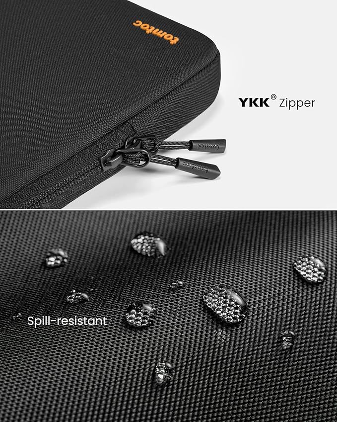 tomtoc 360 Protective Laptop Sleeve Set for 13-inch MacBook Air M4/A3240 2025, M3/A3113, M2/A2681 M1/A2337, 13-inch MacBook Pro M2/A2686 M1/A2338, Water-Resistant Laptop Case with Accessory Pouch