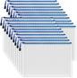 AUSTARK 20 Pcs Zipper File Bags, Plastic Mesh Pouch, Board Game Storage Bag, Waterproof Bags for Office School (A4 Size 13.4''x9.4'', White and Blue)