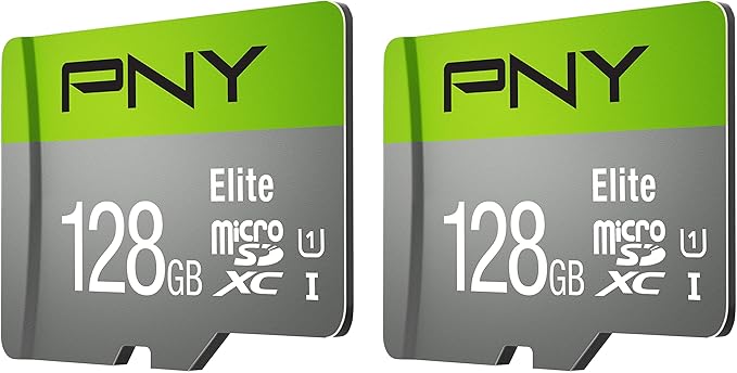 PNY 128GB & 32GB Elite Class 10 U1 microSDXC & microSDHC Flash Memory Card - 100MB/s, Full HD