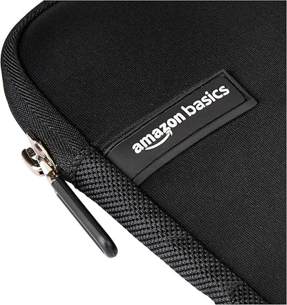 Amazon Basics 11.6 inch Laptop Sleeve, Protective Case with Zipper - Black