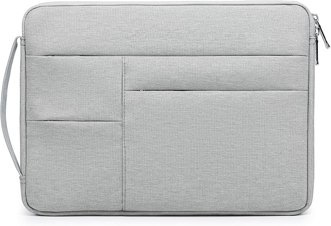 HYZUO 17-17.3 Inch Laptop Sleeve Bag Briefcase for 17" 17.3" HP/Dell/Lenovo/ASUS/LG/MSI Gaming Laptop/Razer Blade 17/18, Men Women NoteBook Protective Case Bag, Light Gray