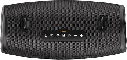 ZEALOT 80W Portable Bluetooth Speaker, Stereo Sound with Deep Bass,IPX6 Waterproof, LED Light,Bluetooth 5.2, Indoor/Outdoor Speaker for Party, Gathering, Pool, Camping,Travel (Black)
