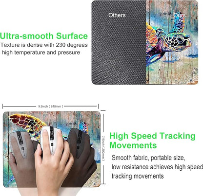 Turtle Mouse pad, Personalized Computer Mousepad, Office Decoration Accessories Gift, Non-Slip Rubber Mouse mat for Laptop