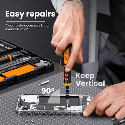 JOREST 59Pcs Small Precision Screwdriver Set with Torx T5, T6, T8, Mini Repair Tool Kit for Macbook, Computer, Laptop, iPhone, PS4 PS5, Xbox, Switch, Eyeglasses, Watch, PC, Ring Doorbell, Electronic