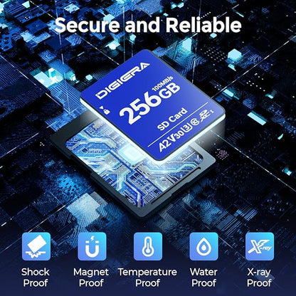 256GB CS100 SDXC UHS-I Memory Card - up to 100MB/s, C10, U3, V30, 4K UHD, SD Card for Computers, Digital Cameras, Home Theatre Devices, Car Navigation Systems (1 Pack)