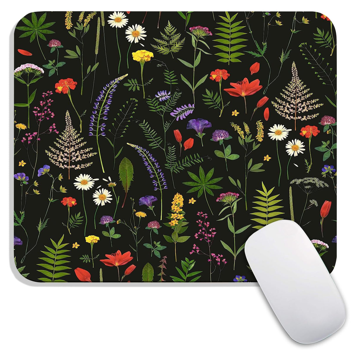 Armanza Square Mouse Pad Apricot Flower, Personalized Premium-Textured Custom Mouse Mat Design, Washable Mousepad Cloth, Non-Slip Rubber Base Computer Mouse Pads for Wireless Mouse